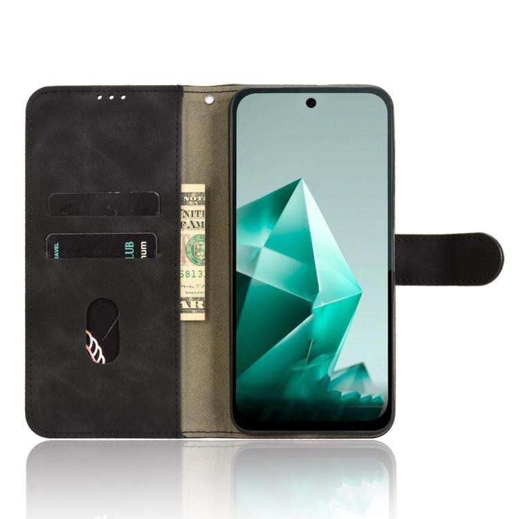 For Infinix Note 50x Skin Feel Magnetic Flip Leather Phone Case(Black)