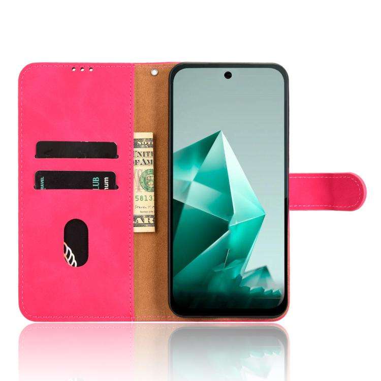 For Infinix Note 50x Skin Feel Magnetic Flip Leather Phone Case(Rose Red)