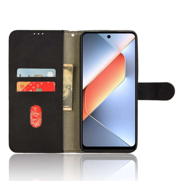 For Honor Play 60 Plus Skin Feel Magnetic Flip Leather Phone Case(Black)