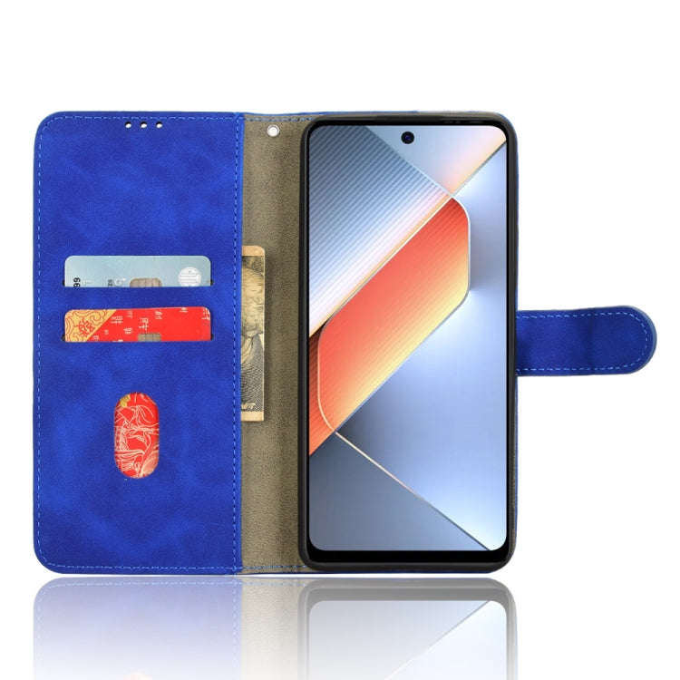 For Honor Play 60 Plus Skin Feel Magnetic Flip Leather Phone Case(Blue)