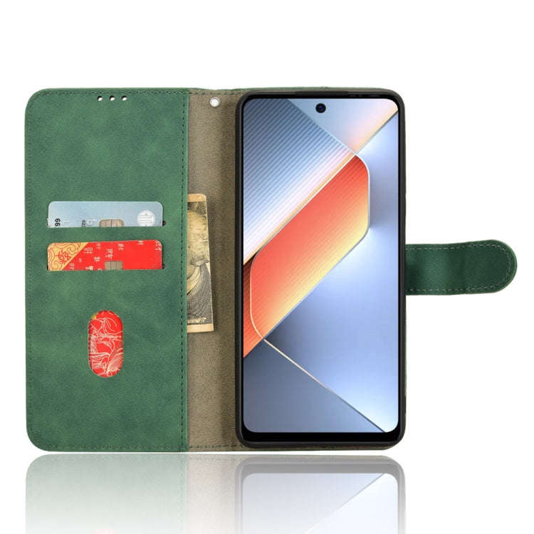 For Honor Play 60 Plus Skin Feel Magnetic Flip Leather Phone Case(Green)