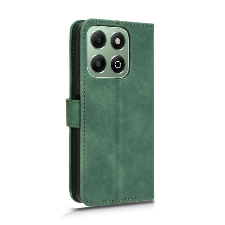 For Honor X6b Skin Feel Magnetic Flip Leather Phone Case(Green)