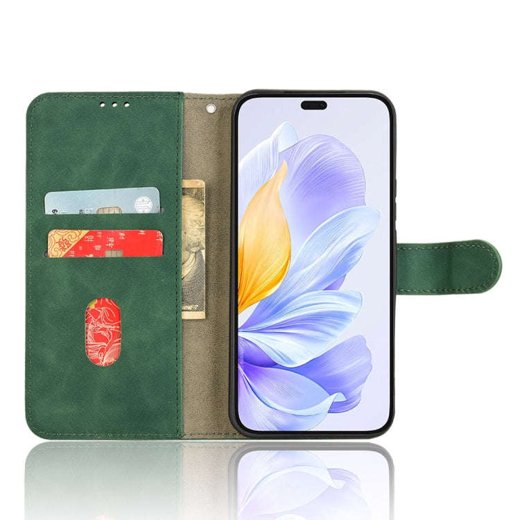 For Honor X60i 5G Skin Feel Magnetic Flip Leather Phone Case(Green)