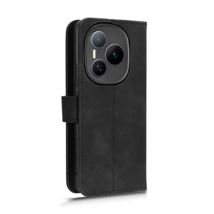 For Honor Power 5G Skin Feel Magnetic Flip Leather Phone Case(Black)