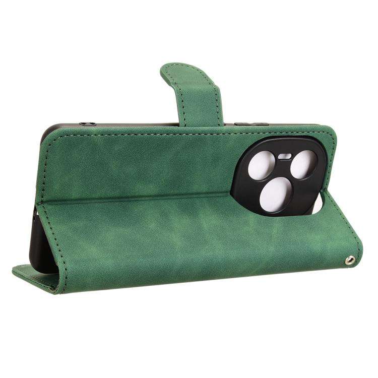 For Honor Power 5G Skin Feel Magnetic Flip Leather Phone Case(Green)