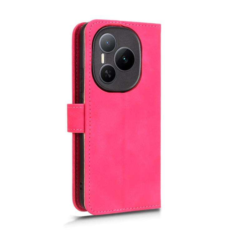 For Honor Power 5G Skin Feel Magnetic Flip Leather Phone Case(Rose Red)