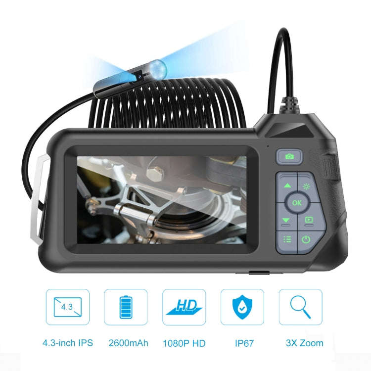 M60 4.3 inch Dual Camera with Screen Endoscope, Length:2m(5mm)