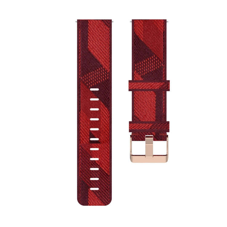 For Amazfit Bip Lite Version 1S / Bip S 20mm Nylon Denim Canvas Replacement Strap Watchband(Red S...