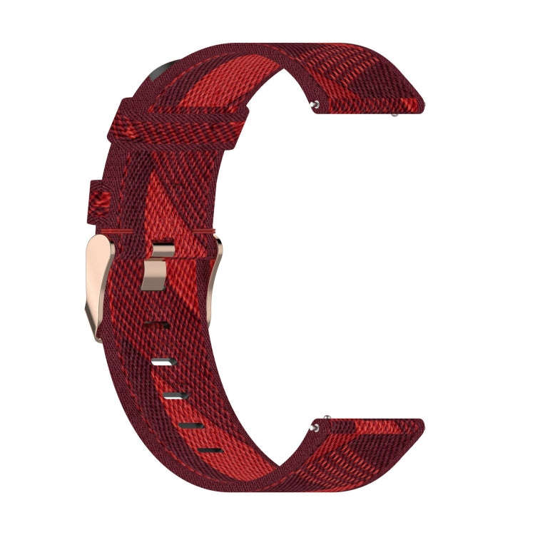 For Amazfit Bip Lite Version 1S / Bip S 20mm Nylon Denim Canvas Replacement Strap Watchband(Red S...