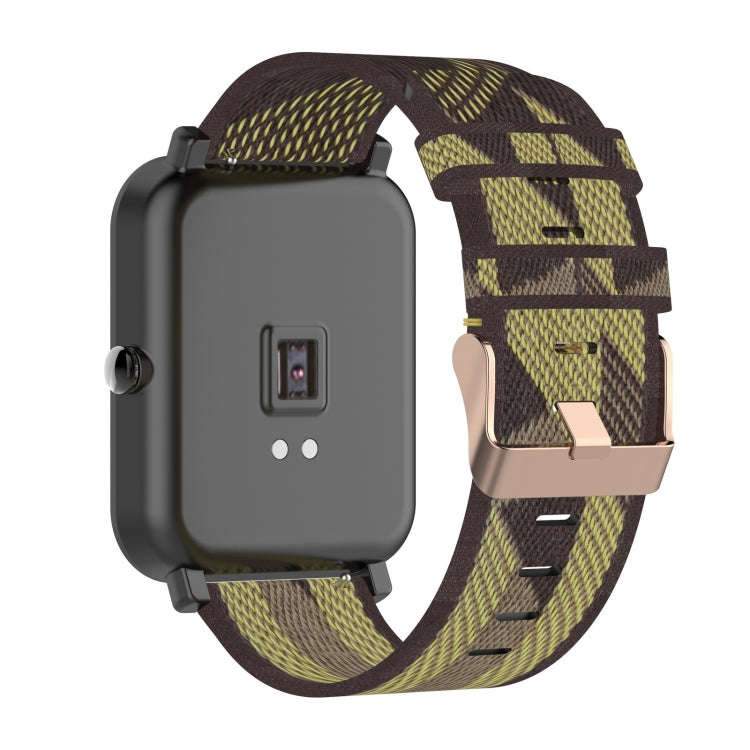 For Amazfit Bip Lite Version 1S / Bip S 20mm Nylon Denim Canvas Replacement Strap Watchband(Yello...