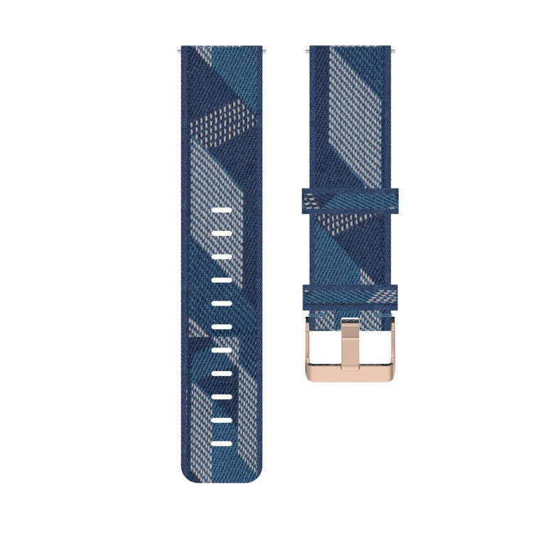 For Amazfit Bip Lite Version 1S / Bip S 20mm Nylon Denim Canvas Replacement Strap Watchband(Blue ...