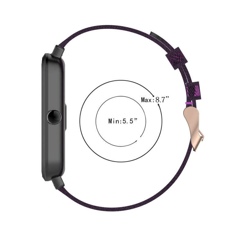 For Amazfit Bip Lite Version 1S / Bip S 20mm Nylon Denim Canvas Replacement Strap Watchband(Yello...