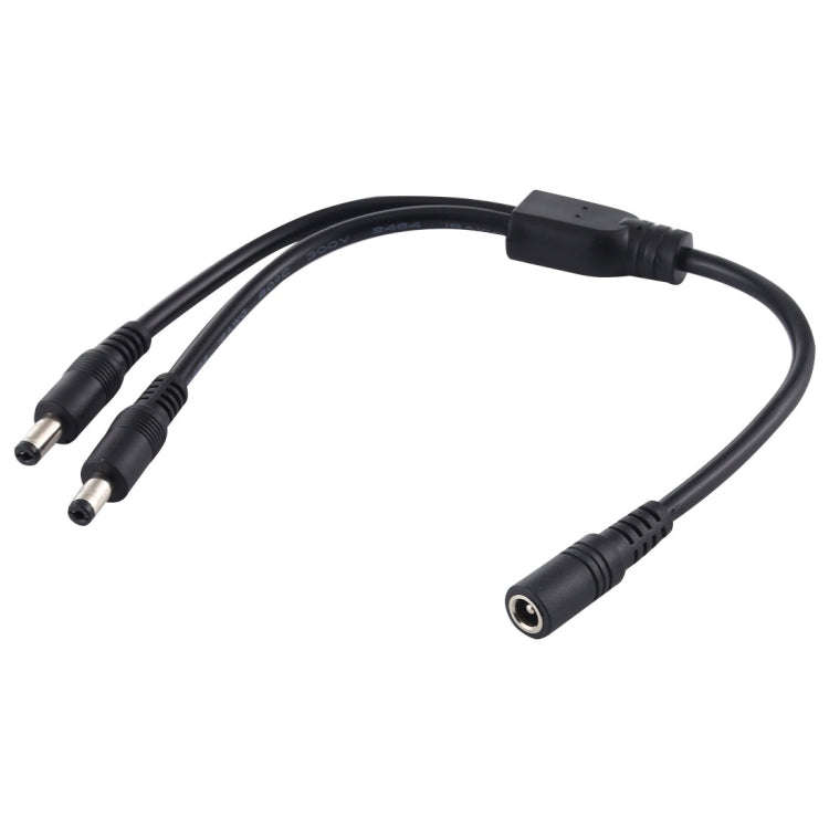 5.5 x 2.1mm 1 to 2 Female to Male Plug DC Power Splitter Adapter Power Cable, Cable Length: 30cm(...
