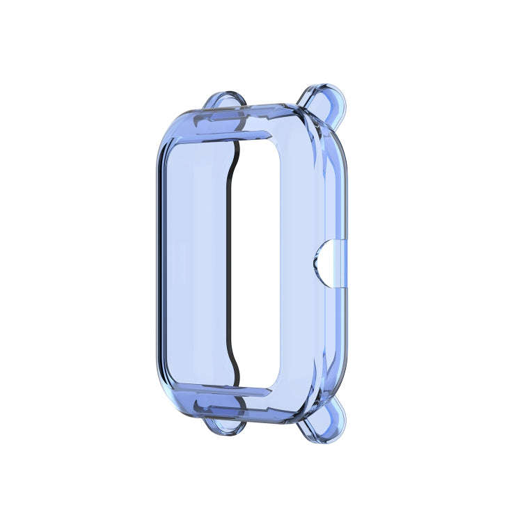 For Amazfit Bip Lite Version 1S / Bip S Transparent TPU Watch Protective Case(Transparent Blue)