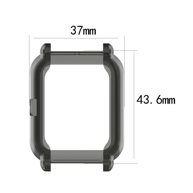For Amazfit Bip Lite Version 1S / Bip S Transparent TPU Watch Protective Case(Transparent Blue)