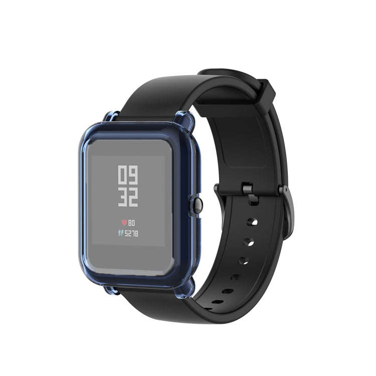 For Amazfit Bip Lite Version 1S / Bip S Transparent TPU Watch Protective Case(Transparent Blue)