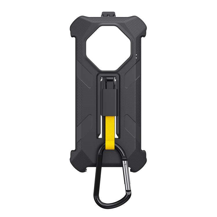 For Ulefone Armor X16 / X16 Pro Ulefone Back Clip Phone Case with Carabiner(Black)
