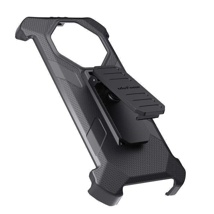 For Ulefone Armor X16 / X16 Pro Ulefone Back Clip Phone Case with Carabiner(Black)