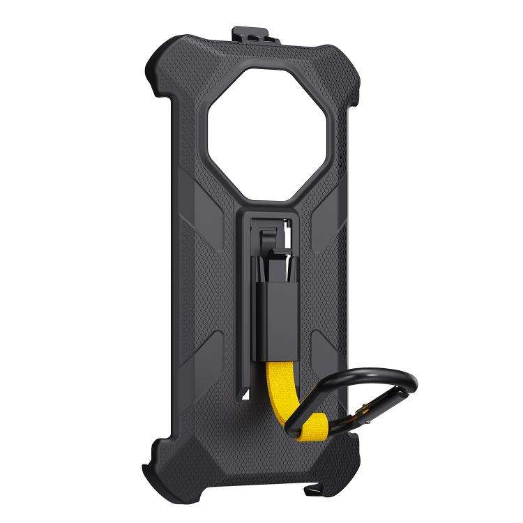 For Ulefone Armor X16 / X16 Pro Ulefone Back Clip Phone Case with Carabiner(Black)