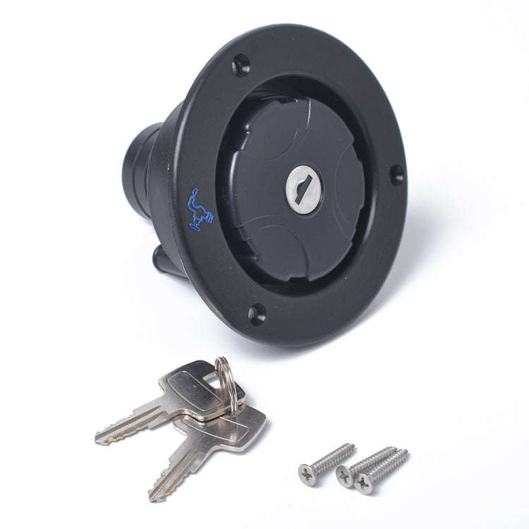 Locking Gravity Water Inlet Fill Dish Hatch Lock for RV Camper Trailer Cars(Black)