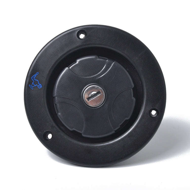 Locking Gravity Water Inlet Fill Dish Hatch Lock for RV Camper Trailer Cars(Black)