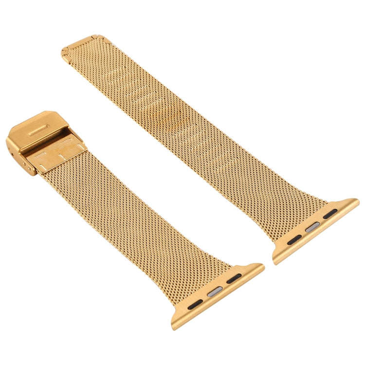 For Apple Watch Series 7 45mm / 6 & SE & 5 & 4 44mm / 3 & 2 & 1 42mm Milanese Stainless Steel Wat...