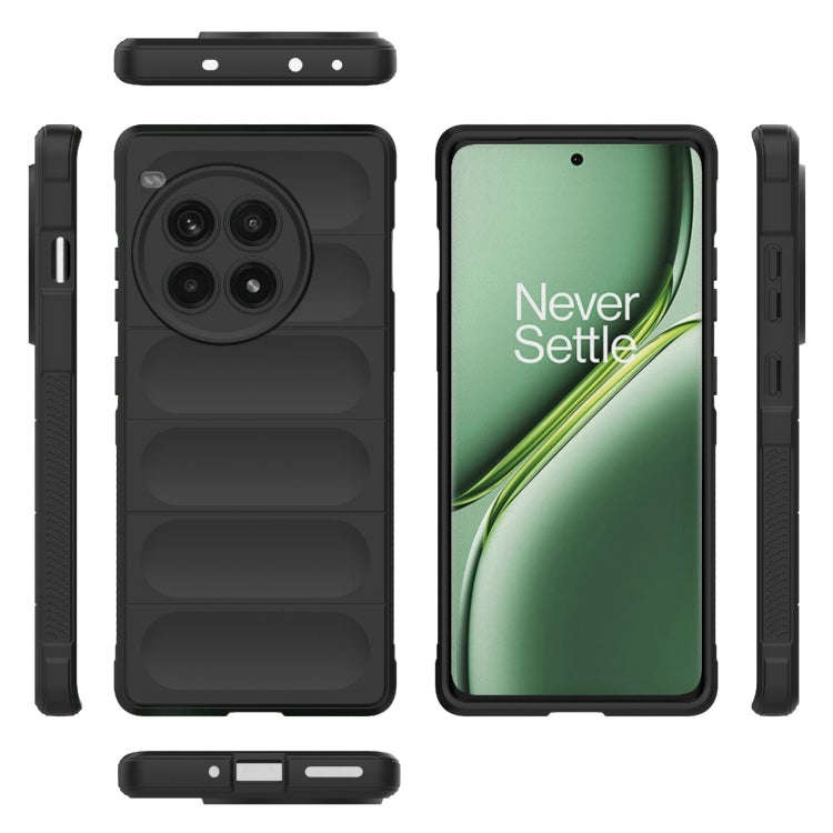 For OnePlus Ace 3 Pro 5G Magic Shield TPU + Flannel Phone Case(Black)