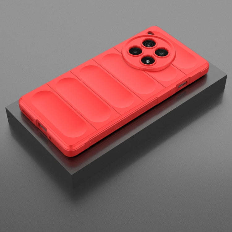 For OnePlus Ace 3 Pro 5G Magic Shield TPU + Flannel Phone Case(Red)