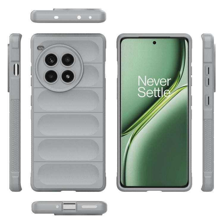 For OnePlus Ace 3 Pro 5G Magic Shield TPU + Flannel Phone Case(Grey)