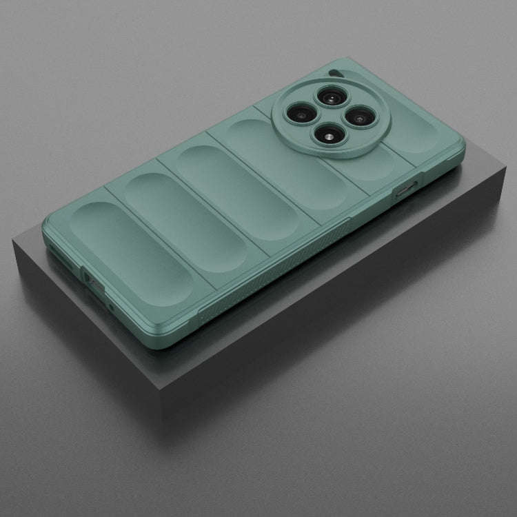 For OnePlus Ace 3 Pro 5G Magic Shield TPU + Flannel Phone Case(Dark Green)