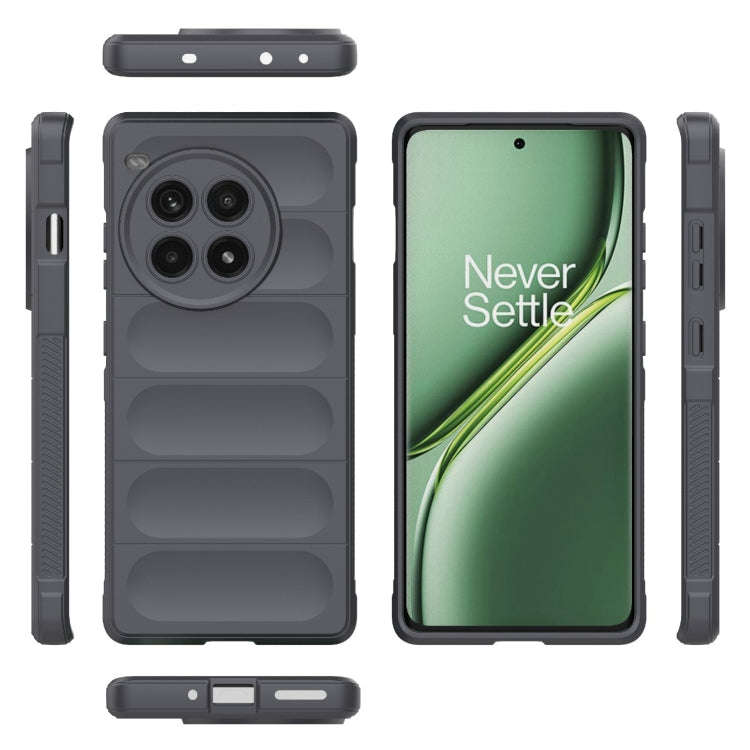 For OnePlus Ace 3 Pro 5G Magic Shield TPU + Flannel Phone Case(Dark Grey)