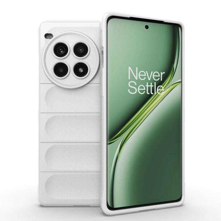 For OnePlus Ace 3 Pro 5G Magic Shield TPU + Flannel Phone Case(White)