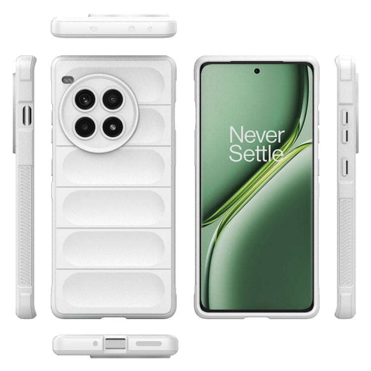 For OnePlus Ace 3 Pro 5G Magic Shield TPU + Flannel Phone Case(White)