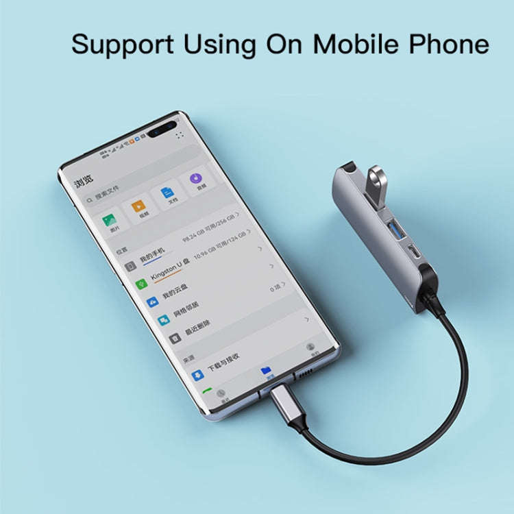 Yesido HB15 6 in 1 USB-C / Type-C Ports Multifunctional Docking Station HUB Adapter