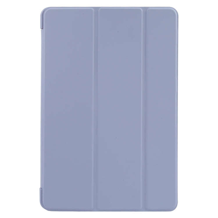 For Huawei MatePad 11 2023 GEBEI 3-folding Holder Shockproof Flip Leather Tablet Case(Light Purple)