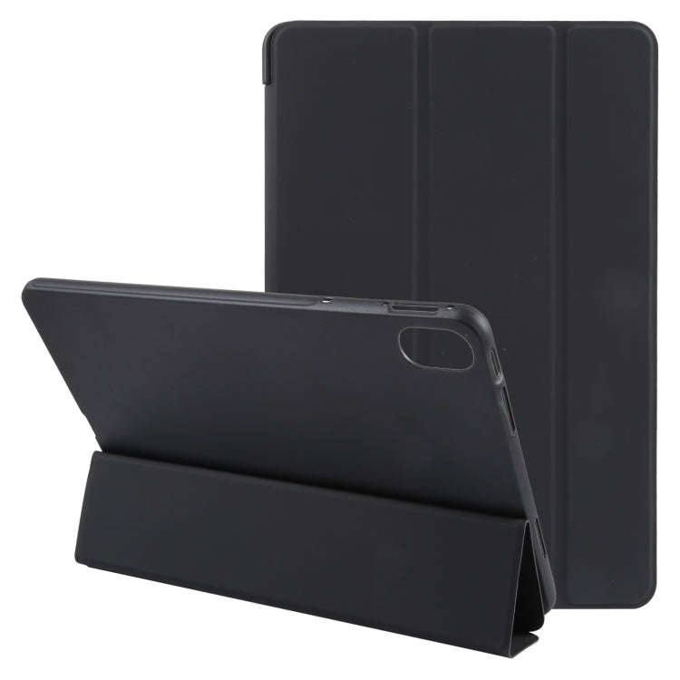 For Huawei MatePad 11 2023 GEBEI 3-folding Holder Shockproof Flip Leather Tablet Case(Black)