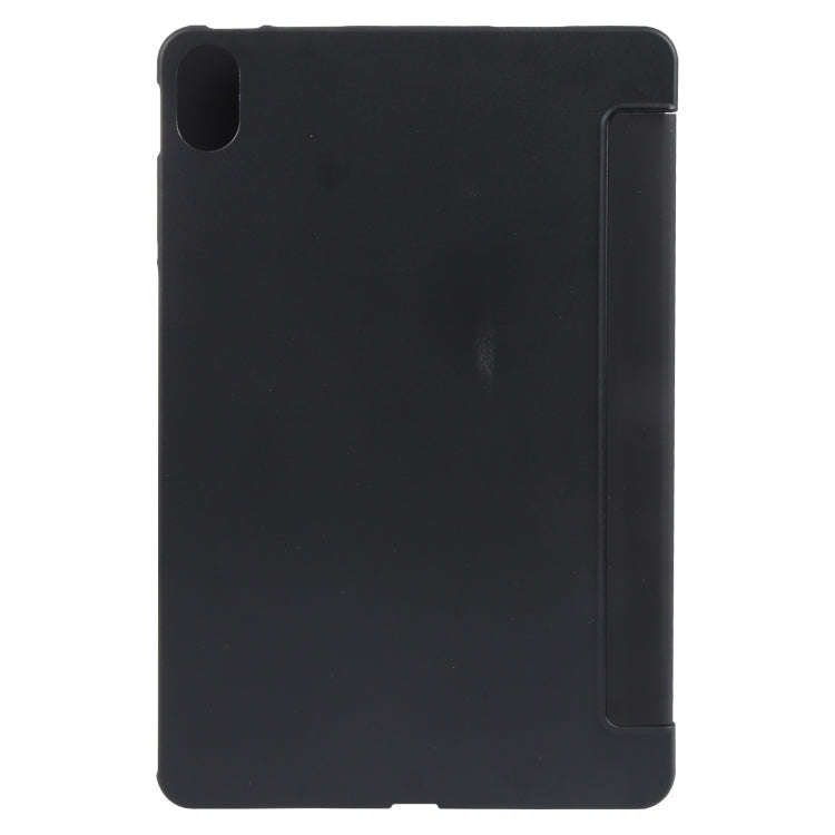 For Huawei MatePad 11 2023 GEBEI 3-folding Holder Shockproof Flip Leather Tablet Case(Black)