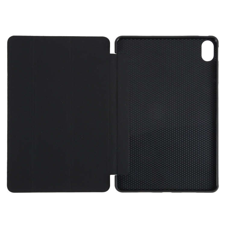 For Huawei MatePad 11 2023 GEBEI 3-folding Holder Shockproof Flip Leather Tablet Case(Black)