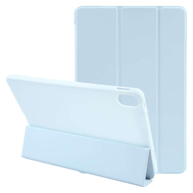 For Huawei MatePad 11 2023 GEBEI 3-folding Holder Shockproof Flip Leather Tablet Case(Sky Blue)