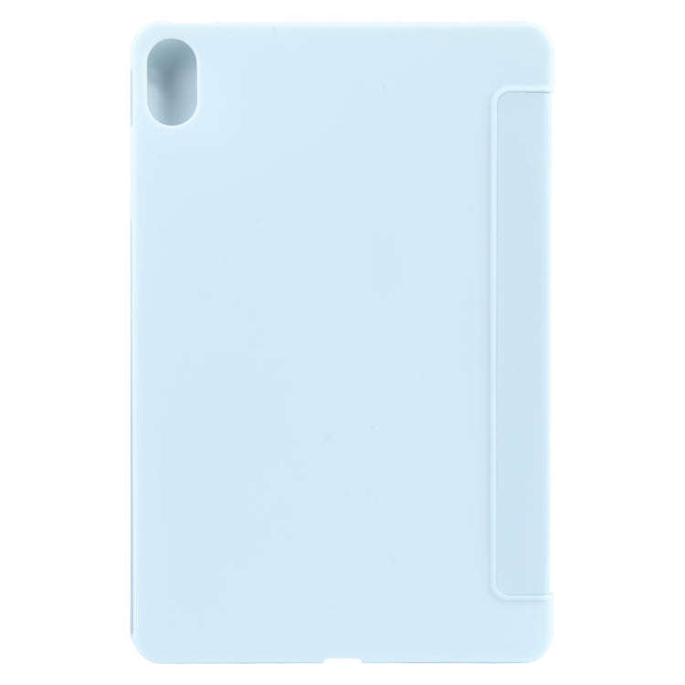 For Huawei MatePad 11 2023 GEBEI 3-folding Holder Shockproof Flip Leather Tablet Case(Sky Blue)