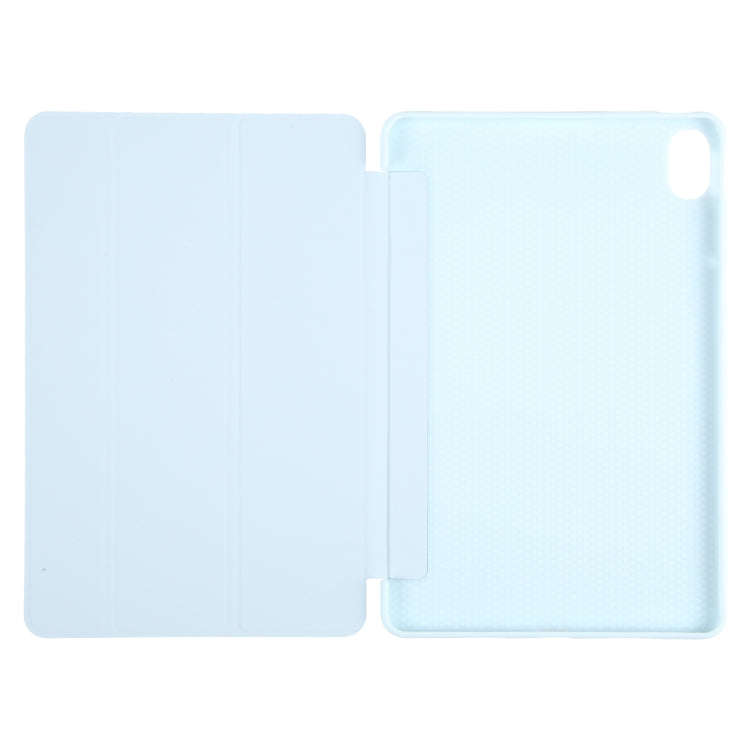 For Huawei MatePad 11 2023 GEBEI 3-folding Holder Shockproof Flip Leather Tablet Case(Sky Blue)