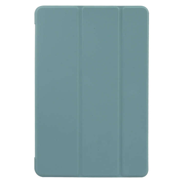 For Huawei MatePad 11 2023 GEBEI 3-folding Holder Shockproof Flip Leather Tablet Case(Dark Green)