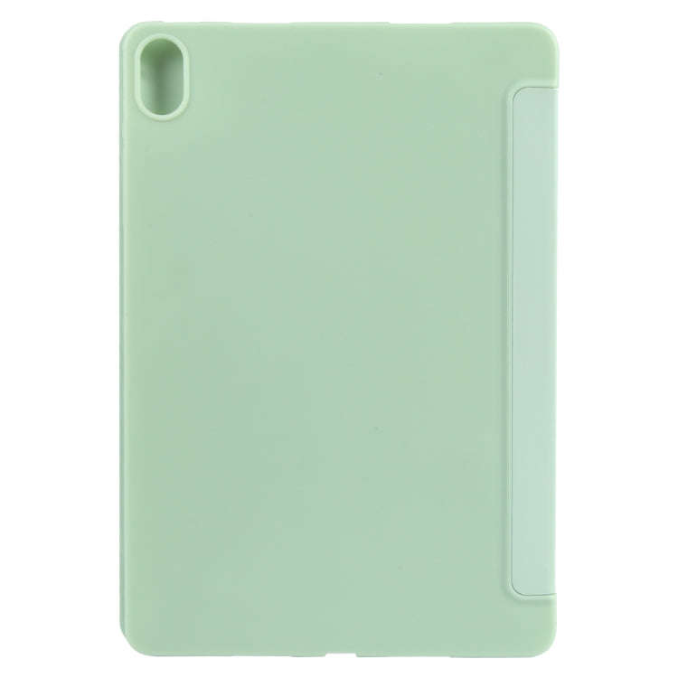For Huawei MatePad Air 11.5 GEBEI 3-folding Holder Shockproof Flip Leather Tablet Case(Green)