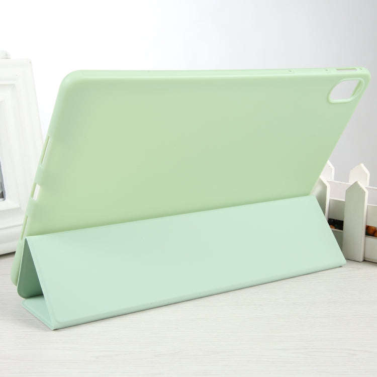 For Huawei MatePad Air 11.5 GEBEI 3-folding Holder Shockproof Flip Leather Tablet Case(Green)