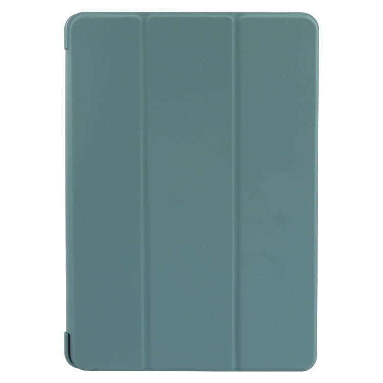 For Huawei MatePad Air 11.5 GEBEI 3-folding Holder Shockproof Flip Leather Tablet Case(Dark Green)