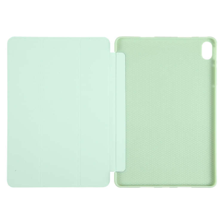 For Huawei MatePad SE 11 GEBEI 3-folding Holder Shockproof Flip Leather Tablet Case(Green)