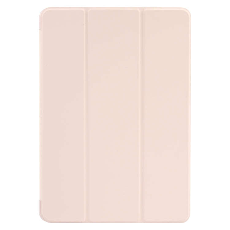 For Huawei MatePad SE 11 GEBEI 3-folding Holder Shockproof Flip Leather Tablet Case(Pink)