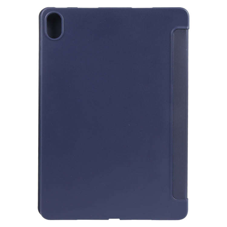 For Huawei MatePad SE 11 GEBEI 3-folding Holder Shockproof Flip Leather Tablet Case(Dark Blue)
