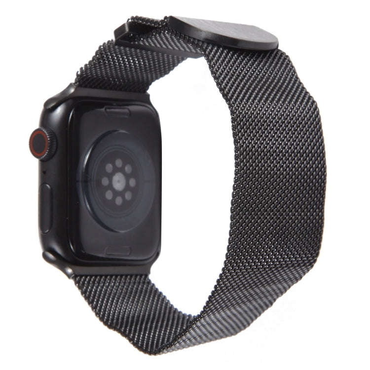 For Apple Watch SE 2023 44mm Milanese Metal Magnetic Watch Band(Black)