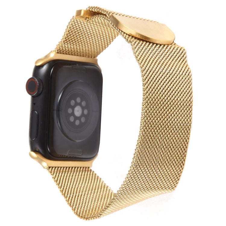 For Apple Watch Ultra 2 49mm Milanese Metal Magnetic Watch Band(Gold)